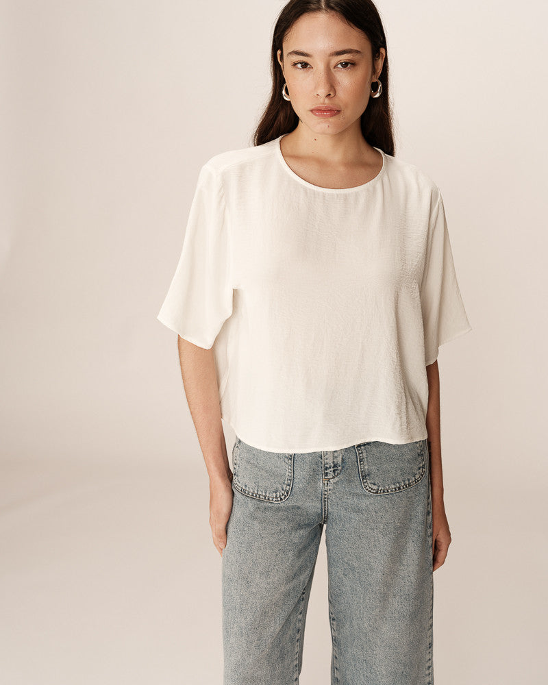 Grace & Mila Top Ecru Paprika
