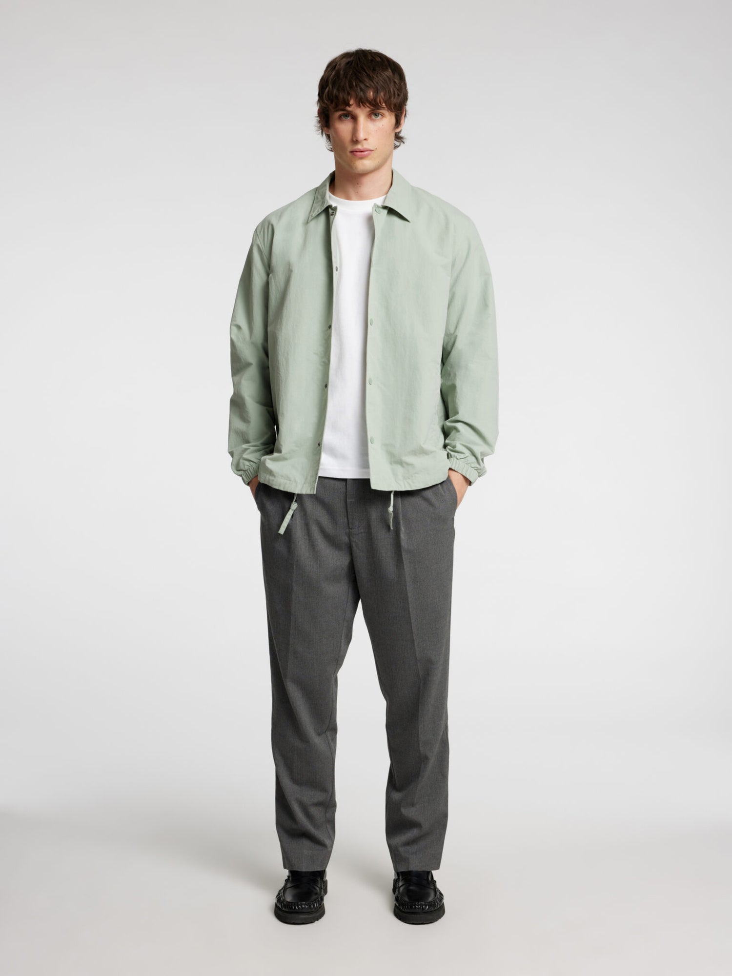 Selected Homme Tapered Leroy Pleat -housut, harmaat