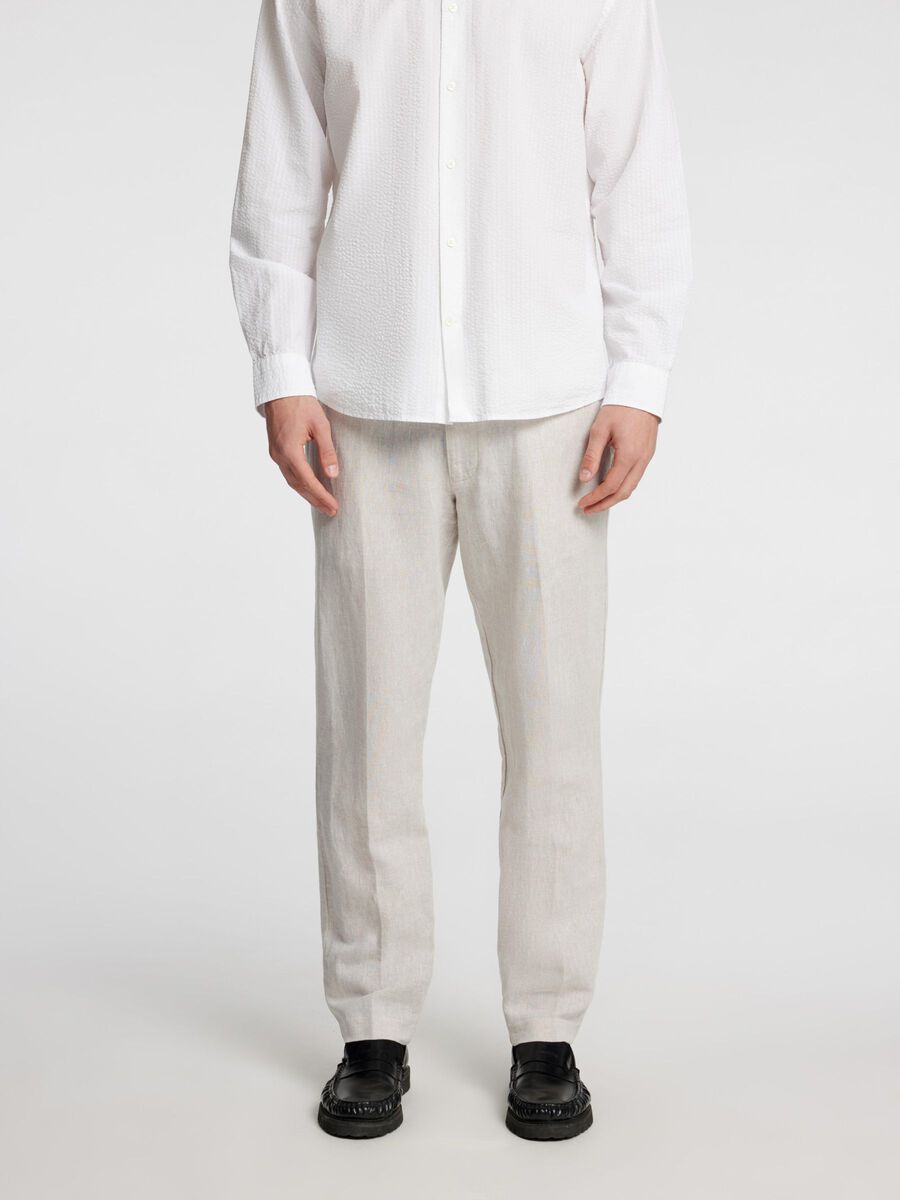 Selected Homme Straight Leroy -pellavahousut, puhdasta kashmiria