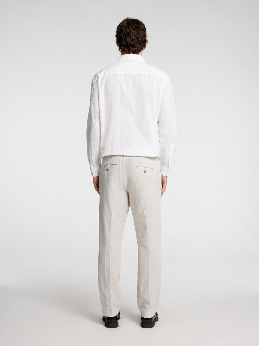 Selected Homme Straight Leroy -pellavahousut, puhdasta kashmiria