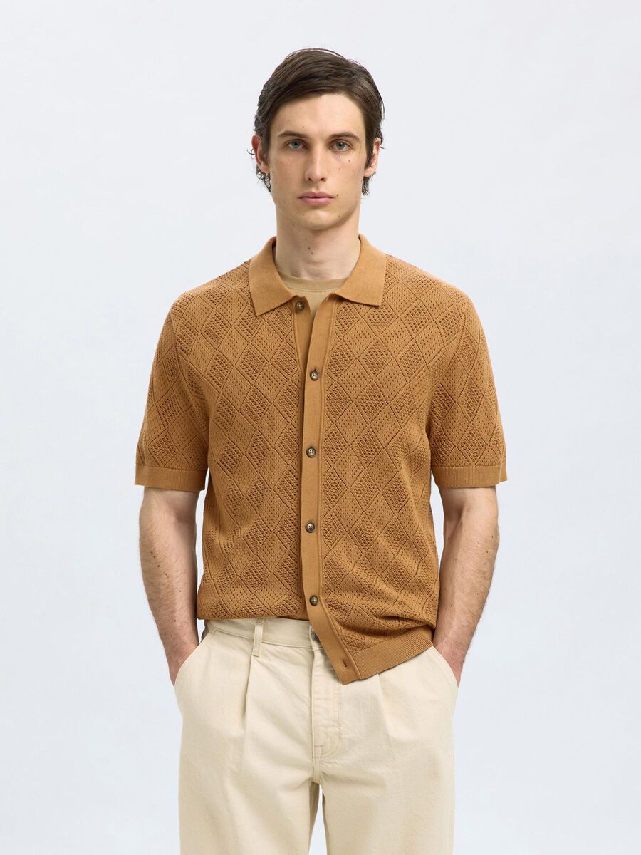 Selected Homme Arco Knit Structure -pikeepaita, maaorava