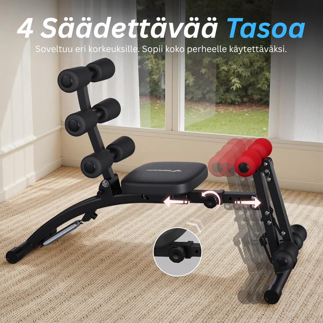 Kivara™ | Monitoiminen Vatsalihaskone – Säädettävä Istuma-penkki Koko Kehon Treeniin