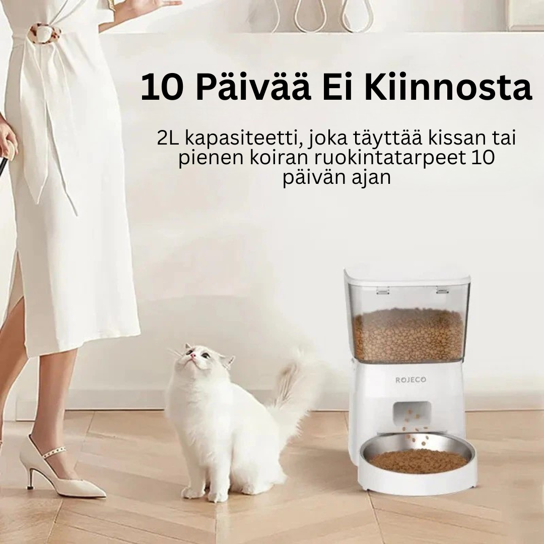 Lorvith™ | Älykäs Kissanruokinta – Annosohjattu 8-Kupin Jakaja Aikataululla