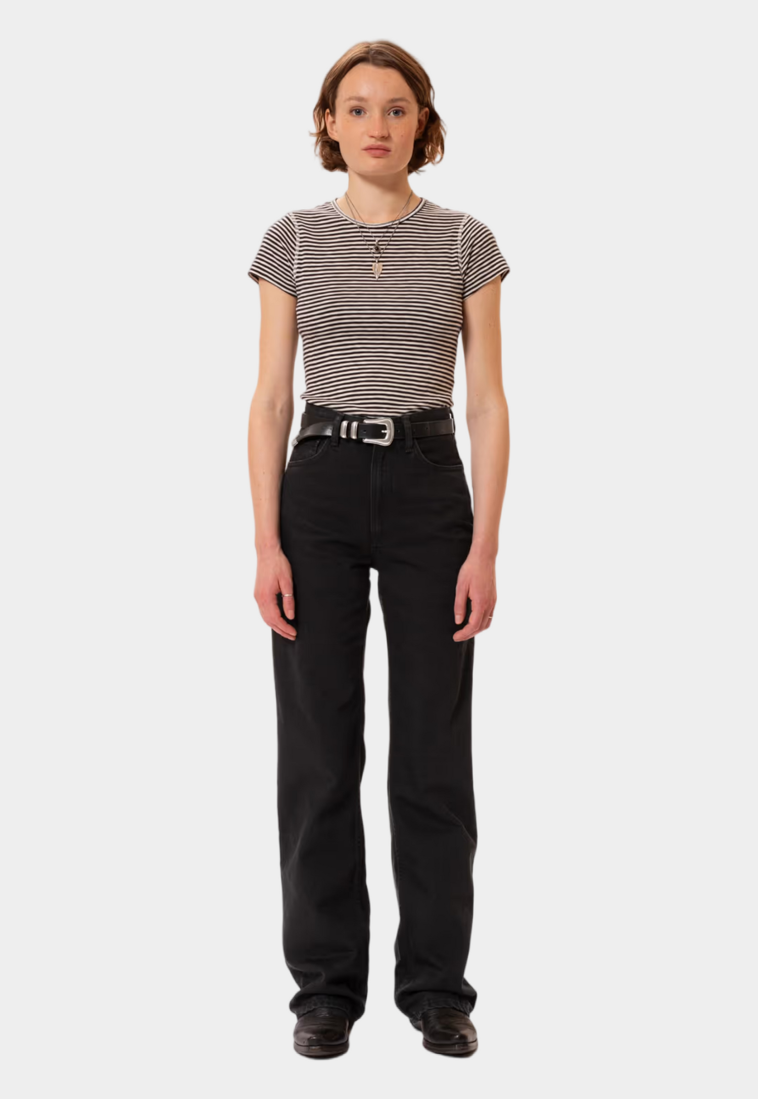 ג'ינס ארוך  High Waisted לנשים Clean Eileen- Smooth Black